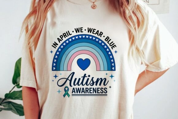 Download Autism Awareness Rainbow Blue Png - Blue png Collection