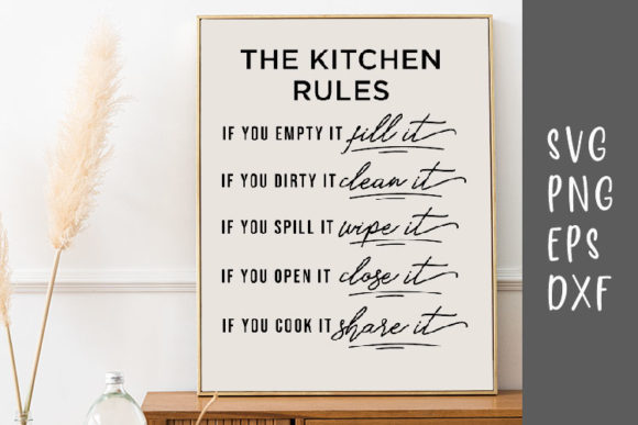 Download Kitchen Rules Fill It Clean It Wipe It.. - Clean Collection