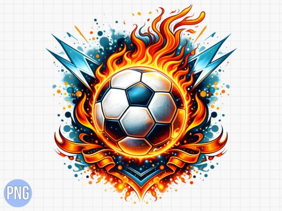 Download Fire Soccer Ball Lightning Graphic PNG - Fire Collection