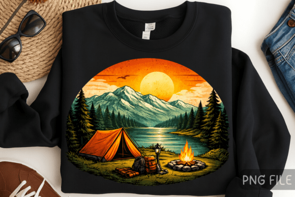 Download Outdoor Tent Campfire Adventure Shirt - Fire Collection